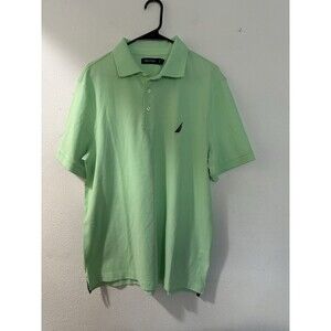 Nautica Performance Cotton Polo Shirt Mens L , Chest 46” Coastal Lime Green